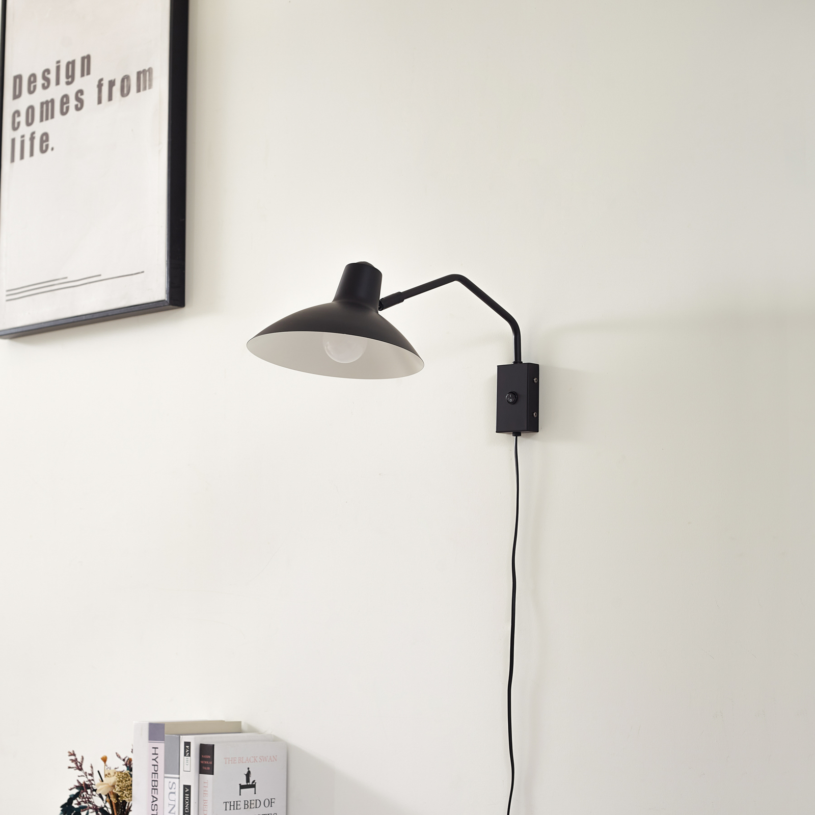 Adrik Applique da Parete Nero - Lindby