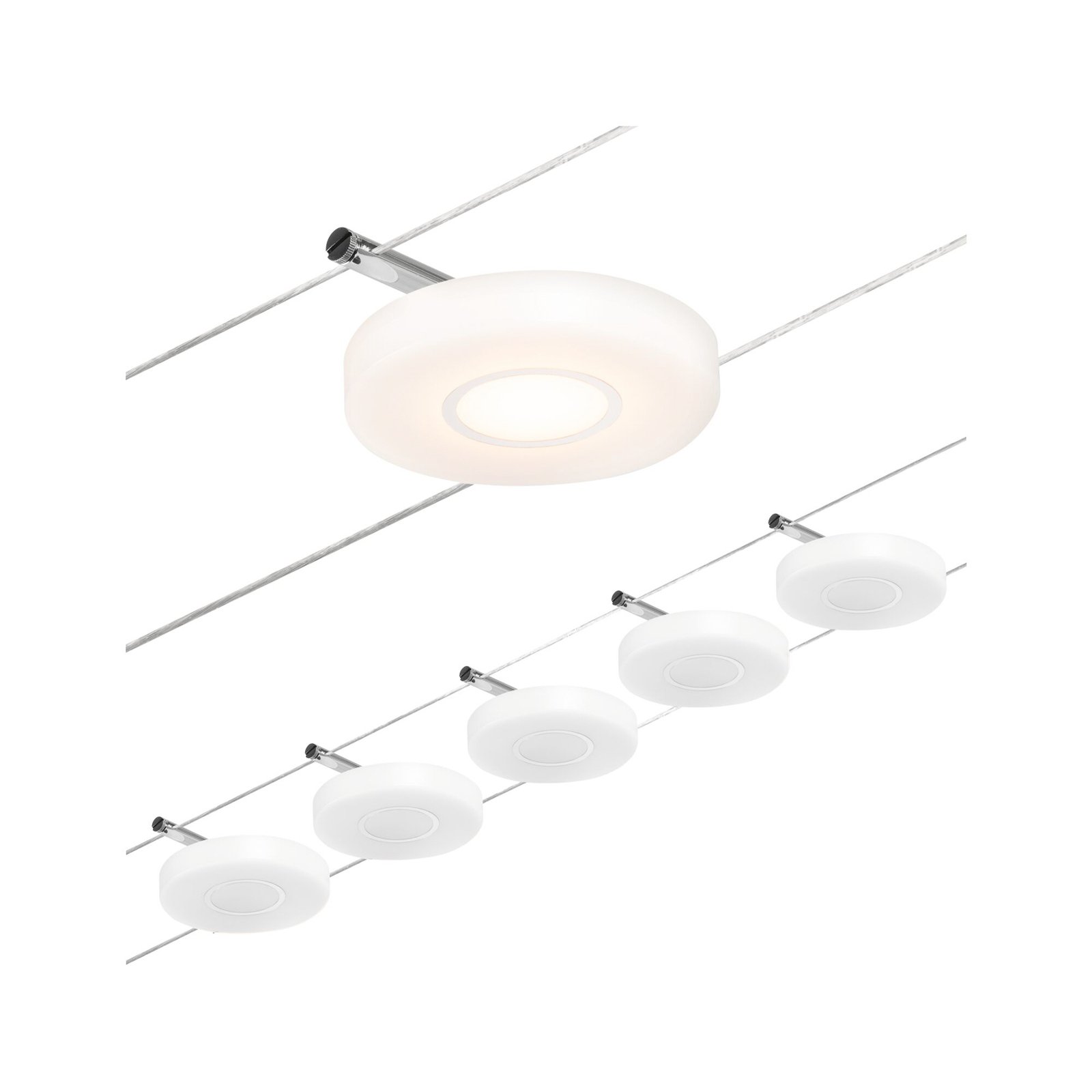 Wire DiscLED LED-Seilsystem, 5-flammig - Paulmann