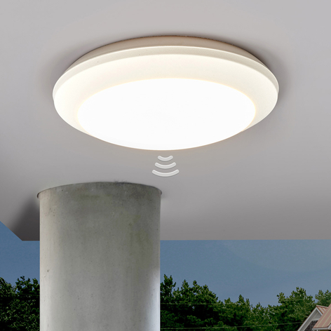 Biała lampa sufitowa UMBERTA z czujnikiem, 2xE27