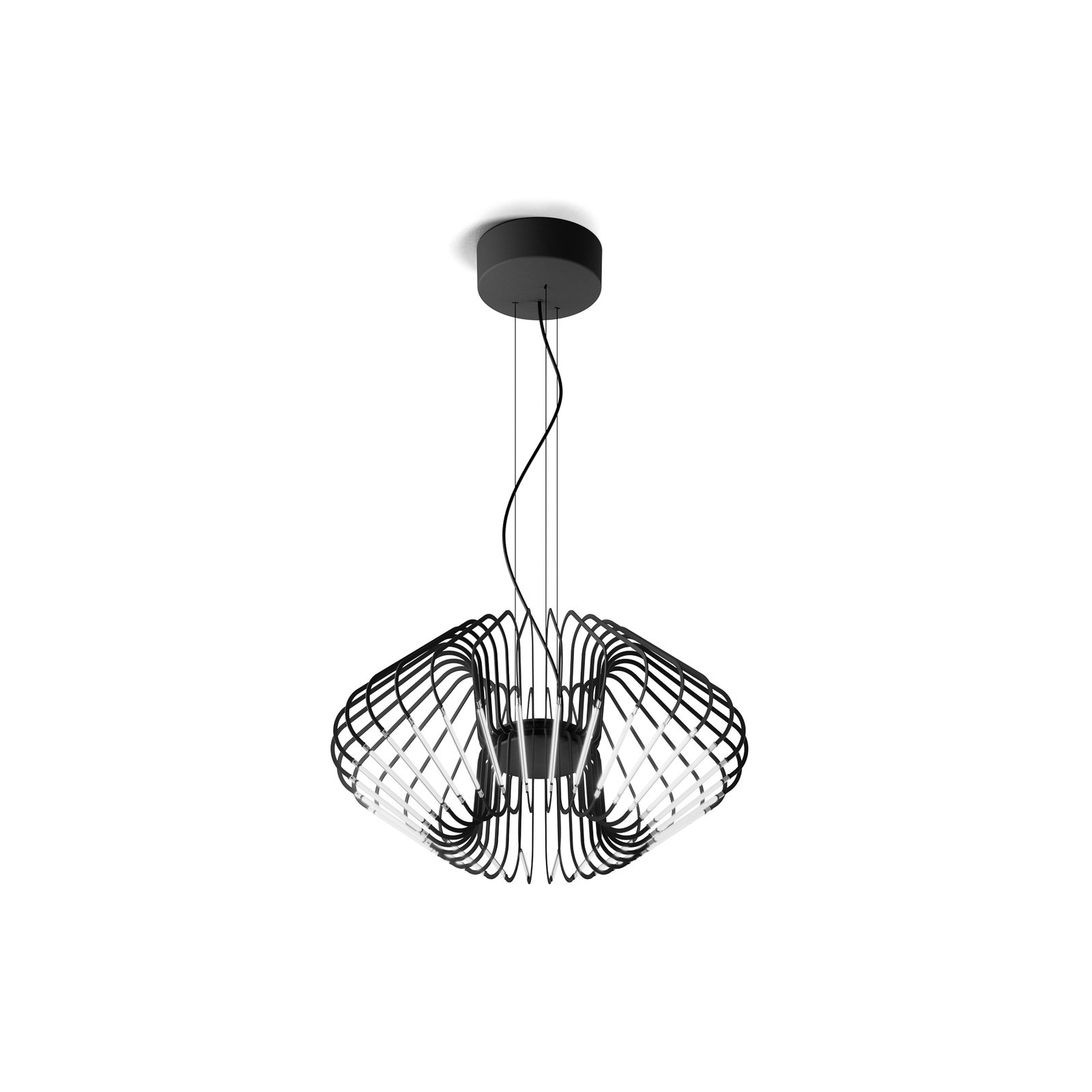 Filo LED viseća svjetiljka, boja titana, metal, Ø 50 cm, 2700 K