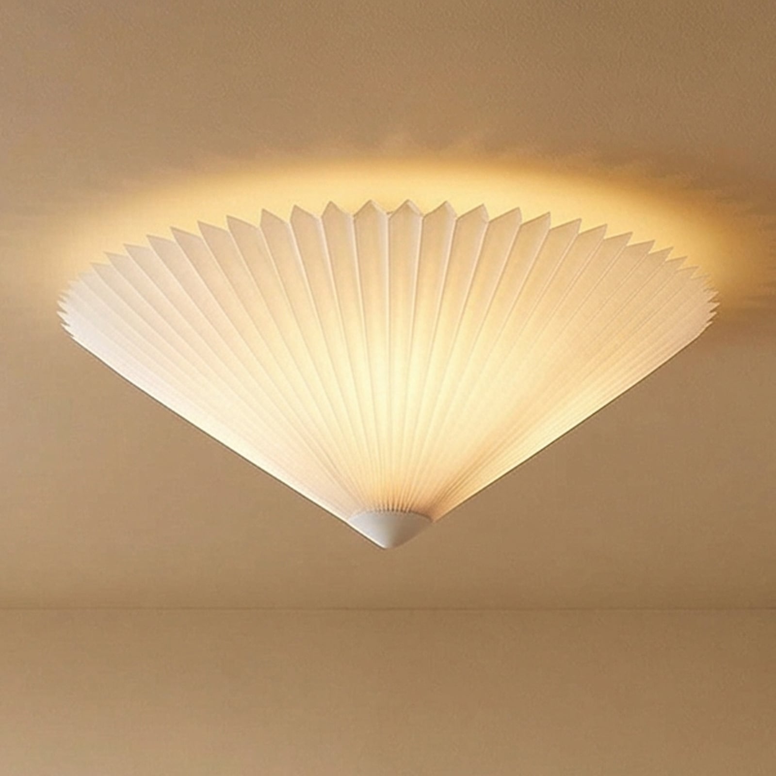 Deckenleuchte Plisado, weiß, Ø 42 cm