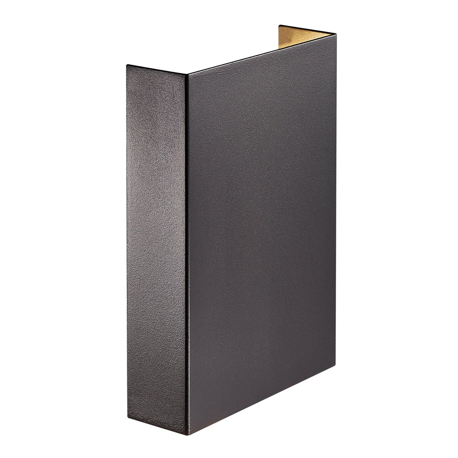 LED outdoor wall lamp Fold Seaside up/down, 15 x 21 cm, black