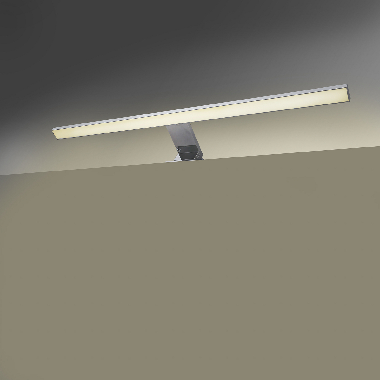 LED-ogledalo Mira, širina 60 cm, krom, kovina, 4.000 K LED-ogledalo Mira, širina 60 cm, krom, kovina, 4.000 K