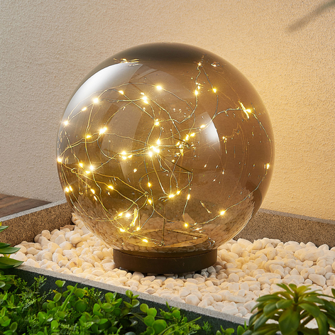 Lindby Tjelle LED solar light, ball, Ø 30 cm