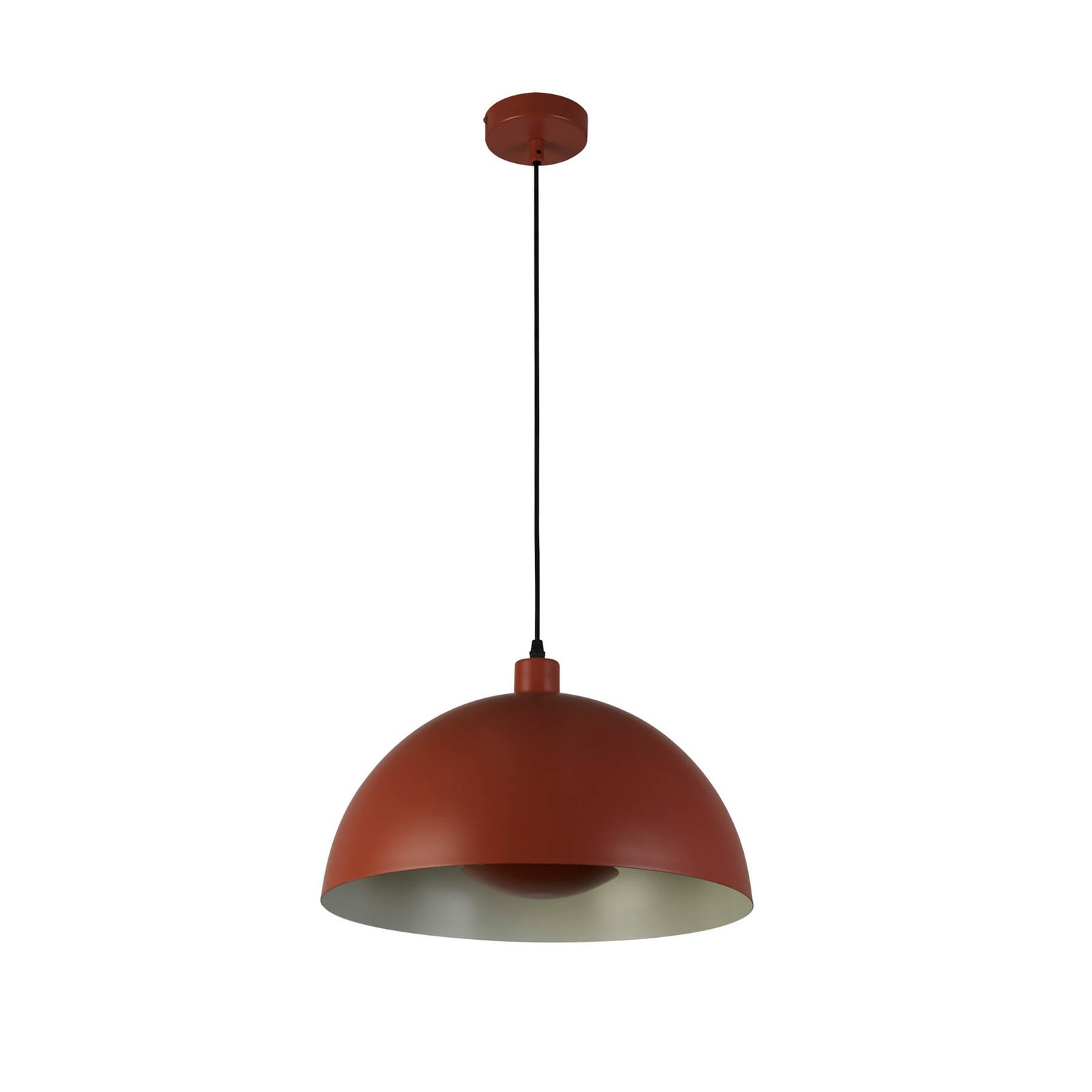 Mars hanging luminaire, dark orange, Ø 40 cm, steel