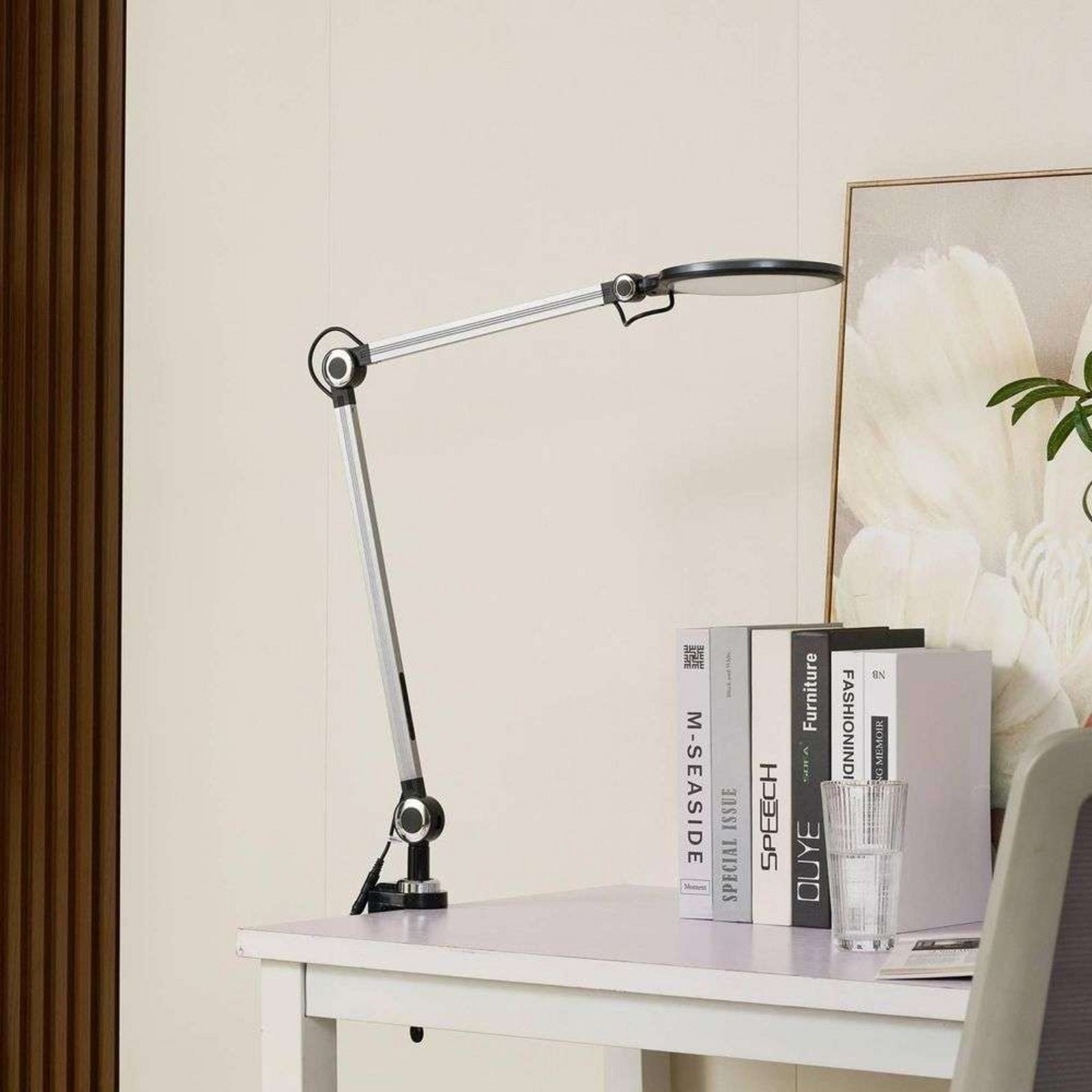 Nyxaris LED Tischleuchte w/Clamp CCT Grey - Lucande