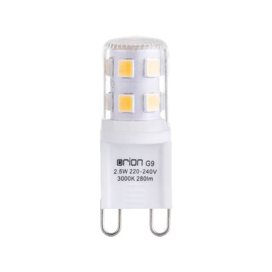 LED kaištinė lempa, skaidri, G9, 2,5 W, 3000 K, 280 lm