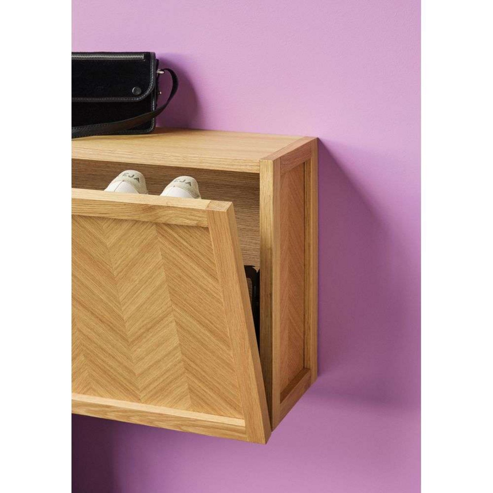 Herringbone Shoe Cabinet Large Natural - Hübsch