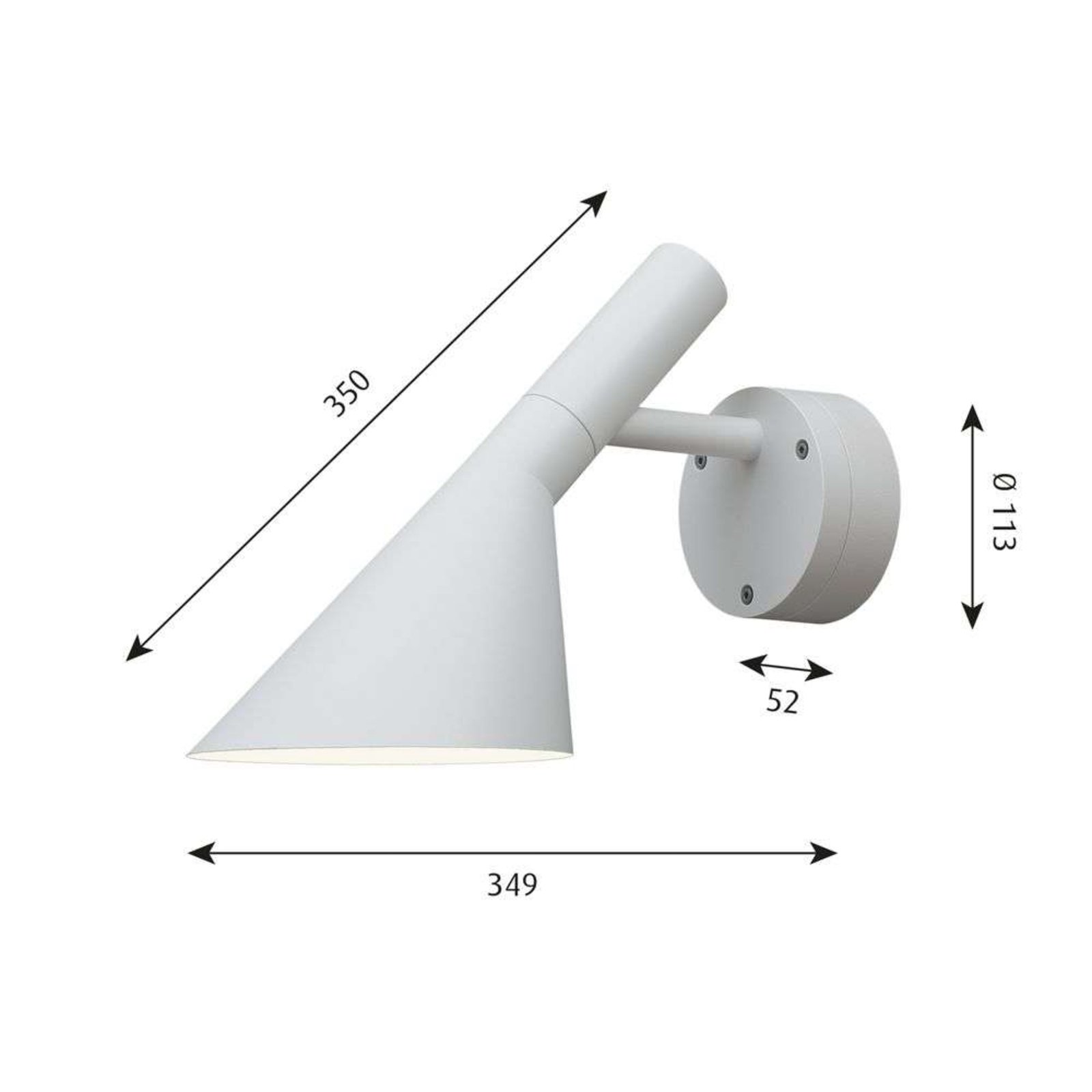 AJ 50 Vägglampa Vit - Louis Poulsen