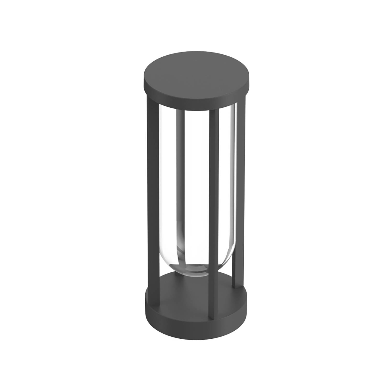 FLOS In Vitro Bollard 1, 2.700 K, 40 cm, anthrazit