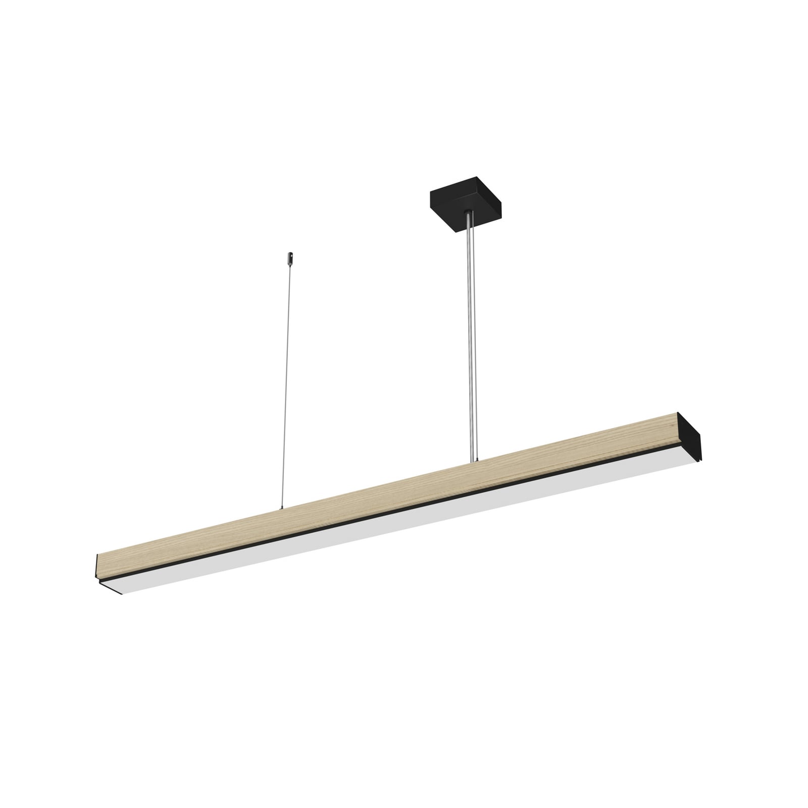 LTS Timba LED-Hängeleuchte mit Holzkorpus, lang
