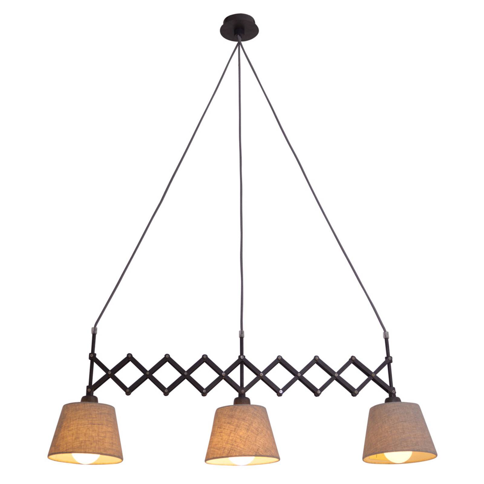 Pendelleuchte Näve Adre 6132027 Hängelampe Natur Braun Metall Textil