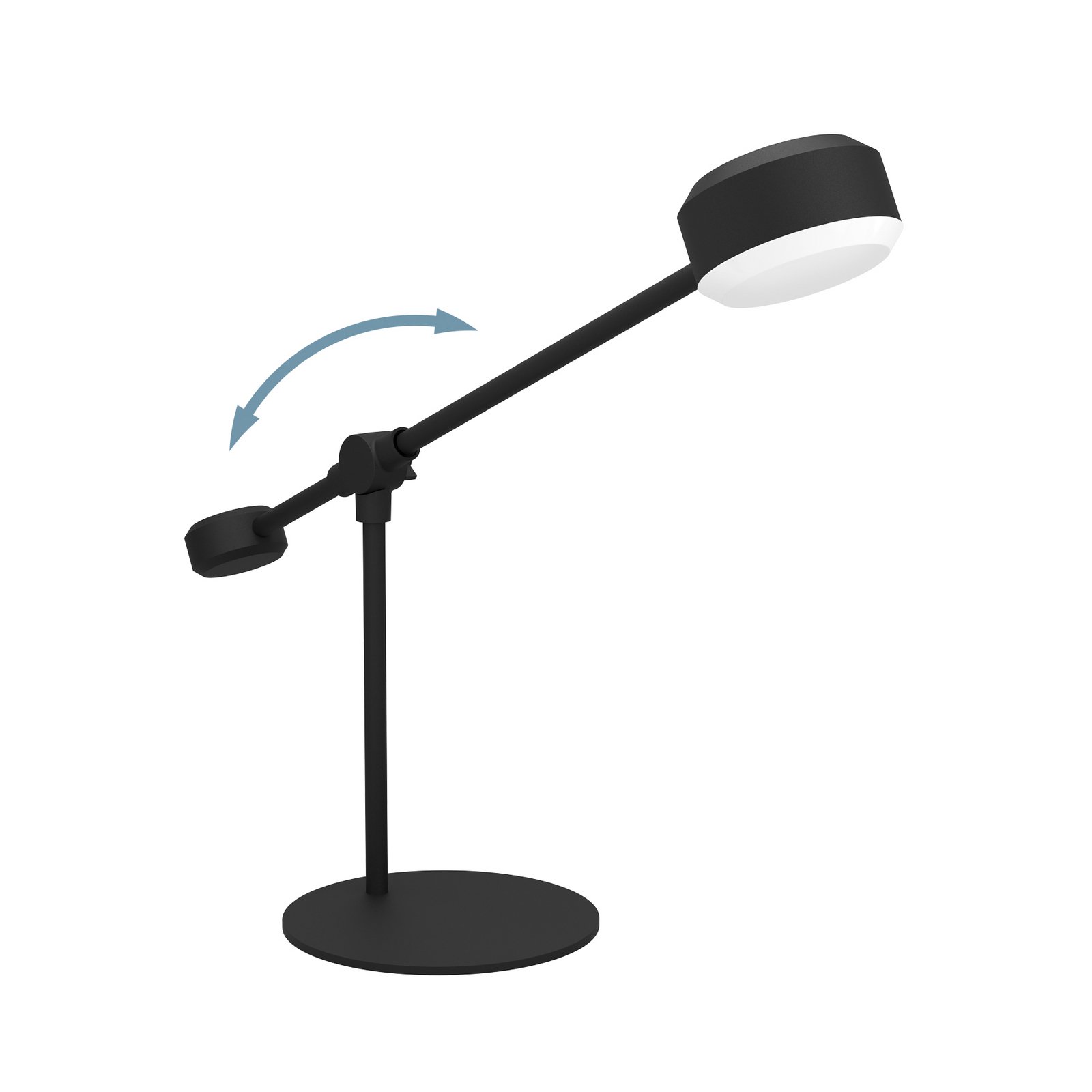 "Clavellina" LED stalinė lempa, juoda, pakreipiama