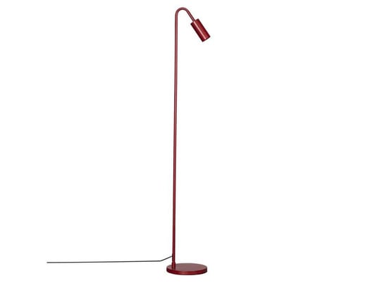 Curve floor lamp, dark red, metal, GU10, height 146 cm - By Rydéns