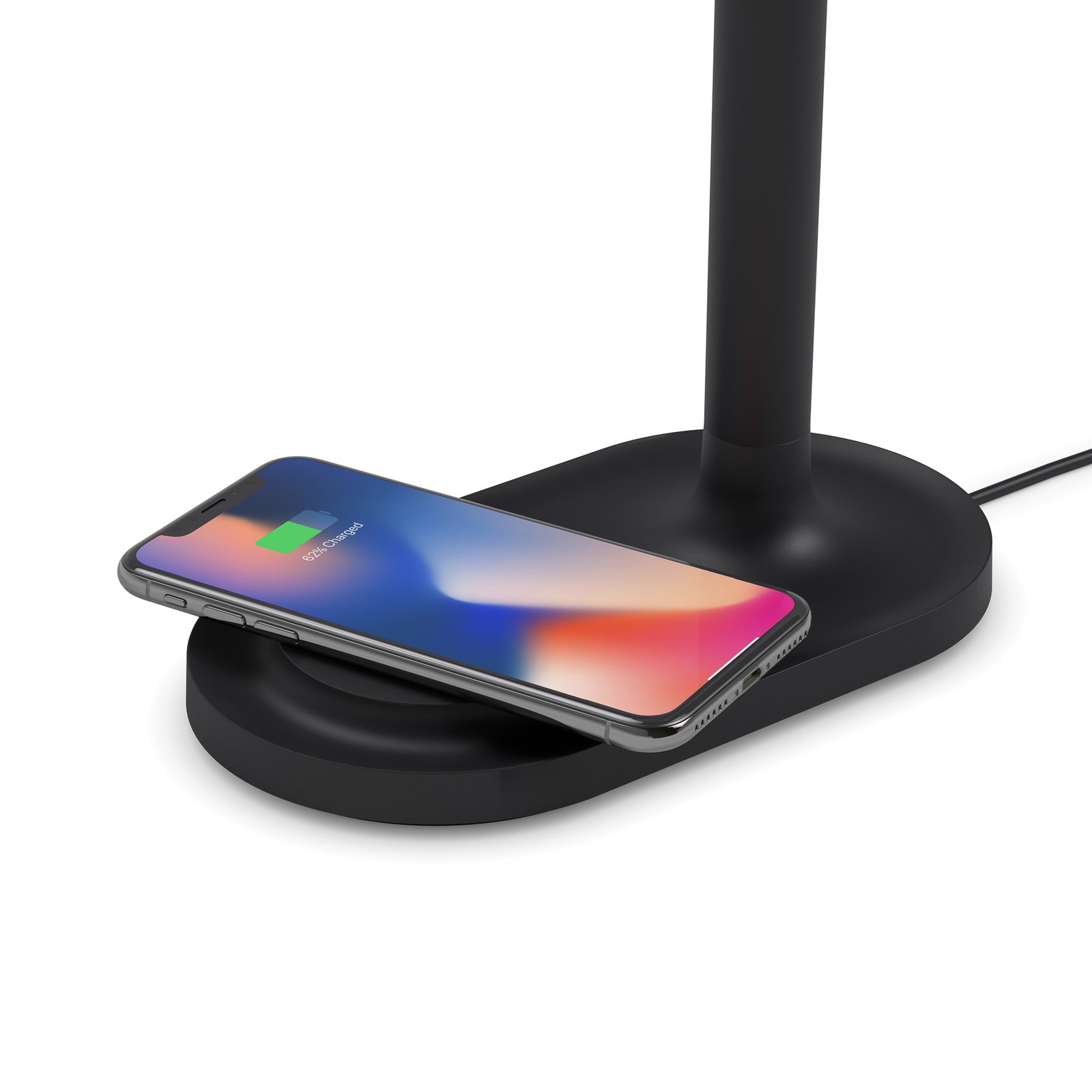 Emendo Tischleuchte w/Qi Wireless Charging Black - Eva Solo