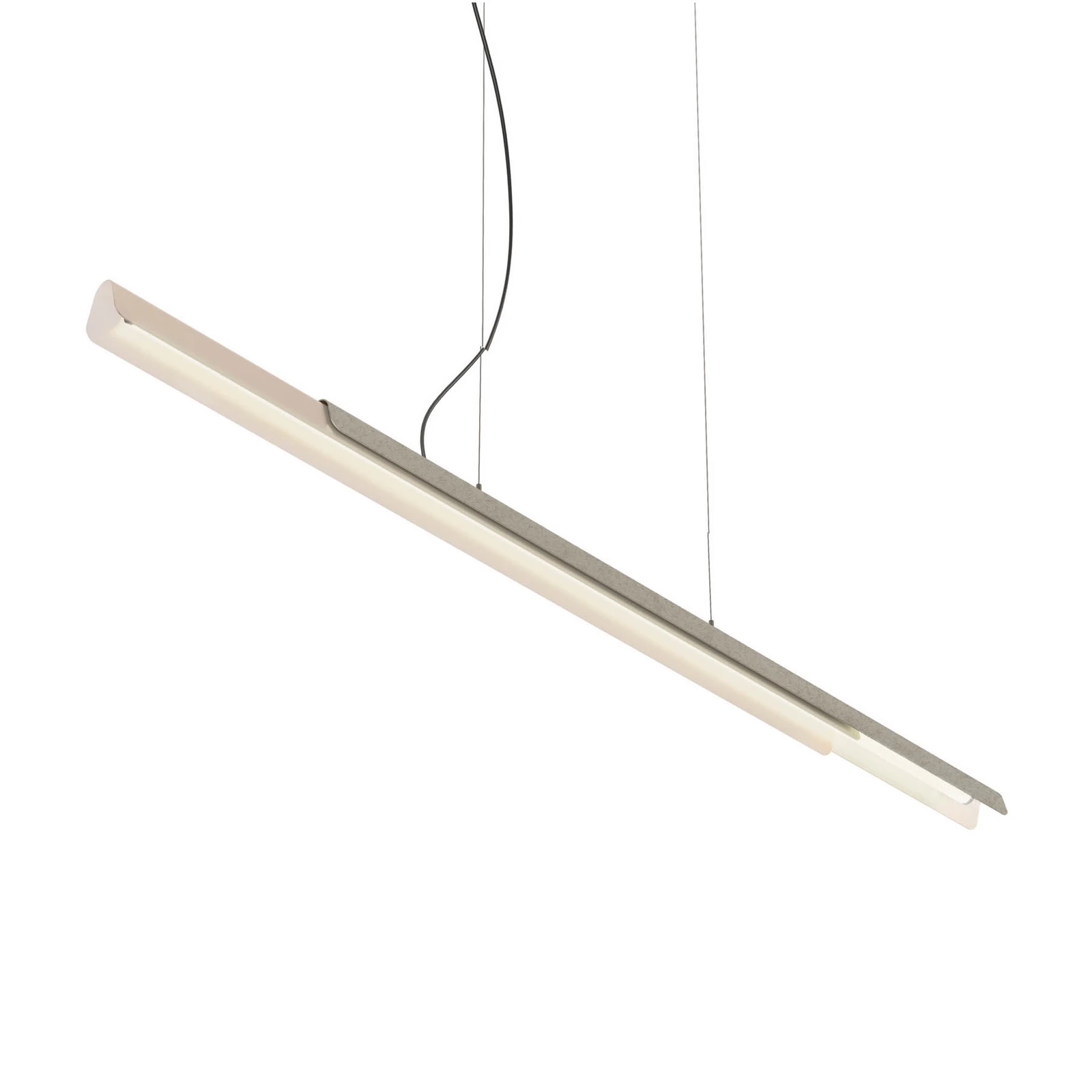kdln Hängelampe Dala linear, sandweiß/beton, 2.700 K 150 cm