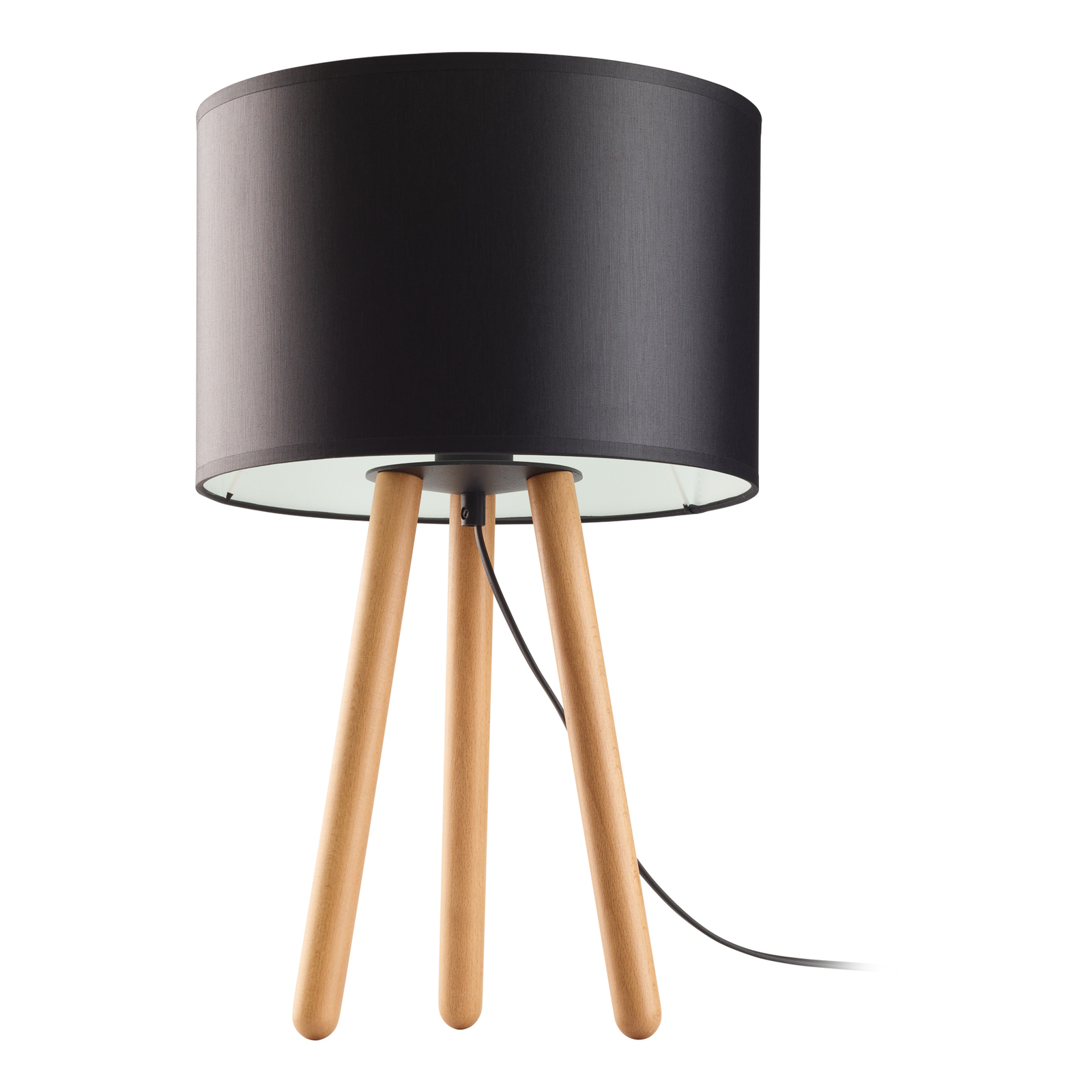Lámpara de mesa Tokyo madera-trípode pino/negro
