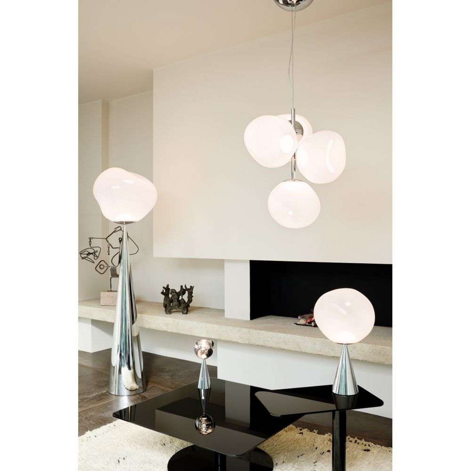 Melt Cone Fat Lampadar Opal/Silver - Tom Dixon