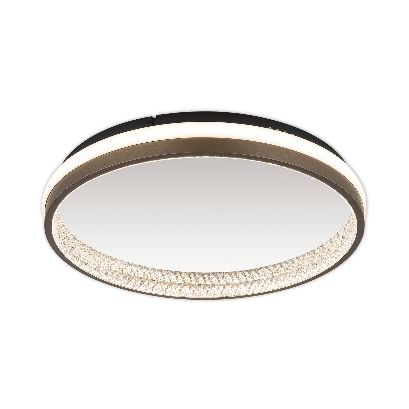 LED-Deckenlampe Della, Ø 40 cm, dunkelgrau, Metall