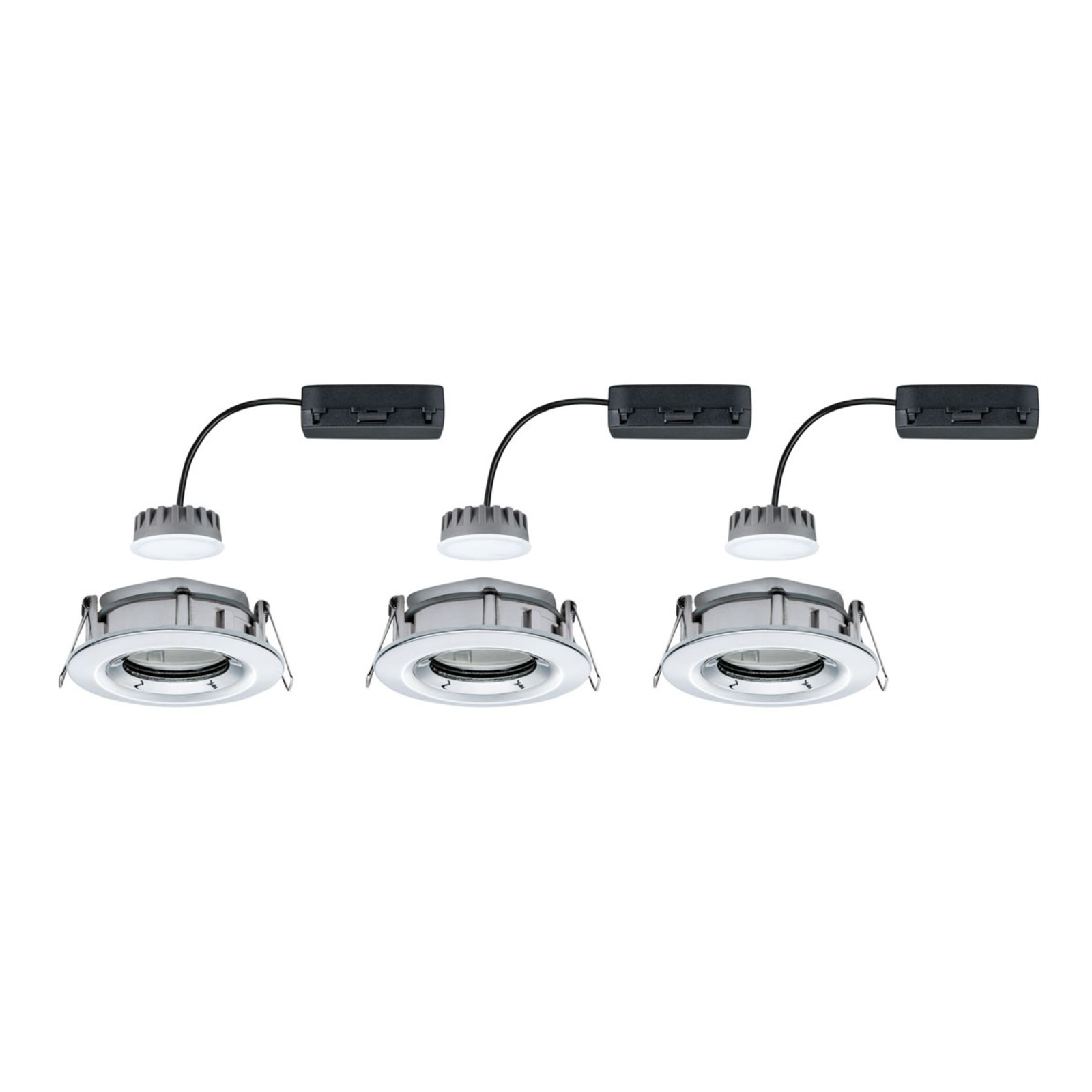 Paulmann Nova Plus 3er LED-Spot rund dimm/schwenk.