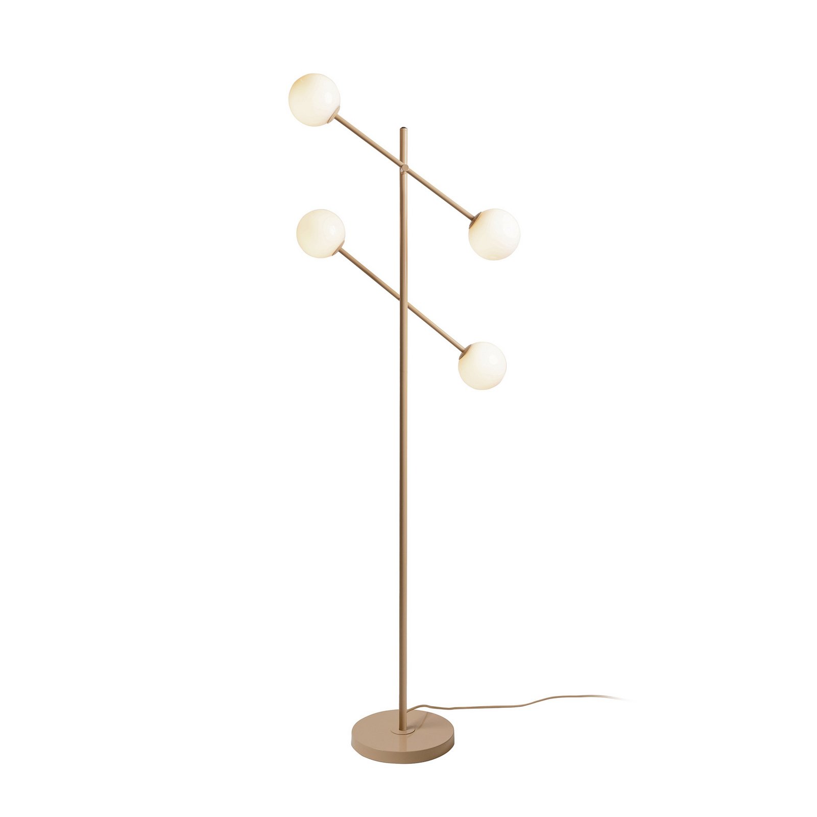 IT'S ABOUT ROMI Stehlampe Copenhagen, beige, Glas, drehbar
