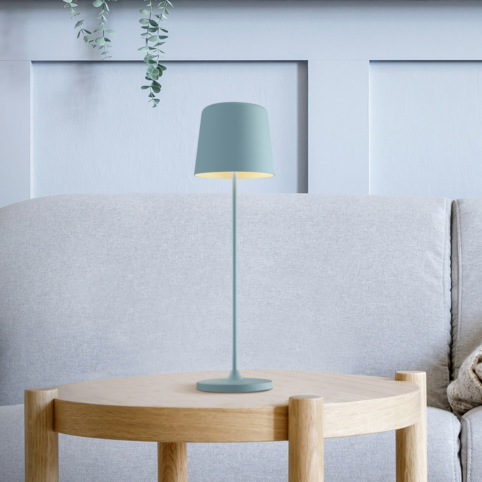 LED-Akku-Tischlampe Kaami, dimmbar grün matt