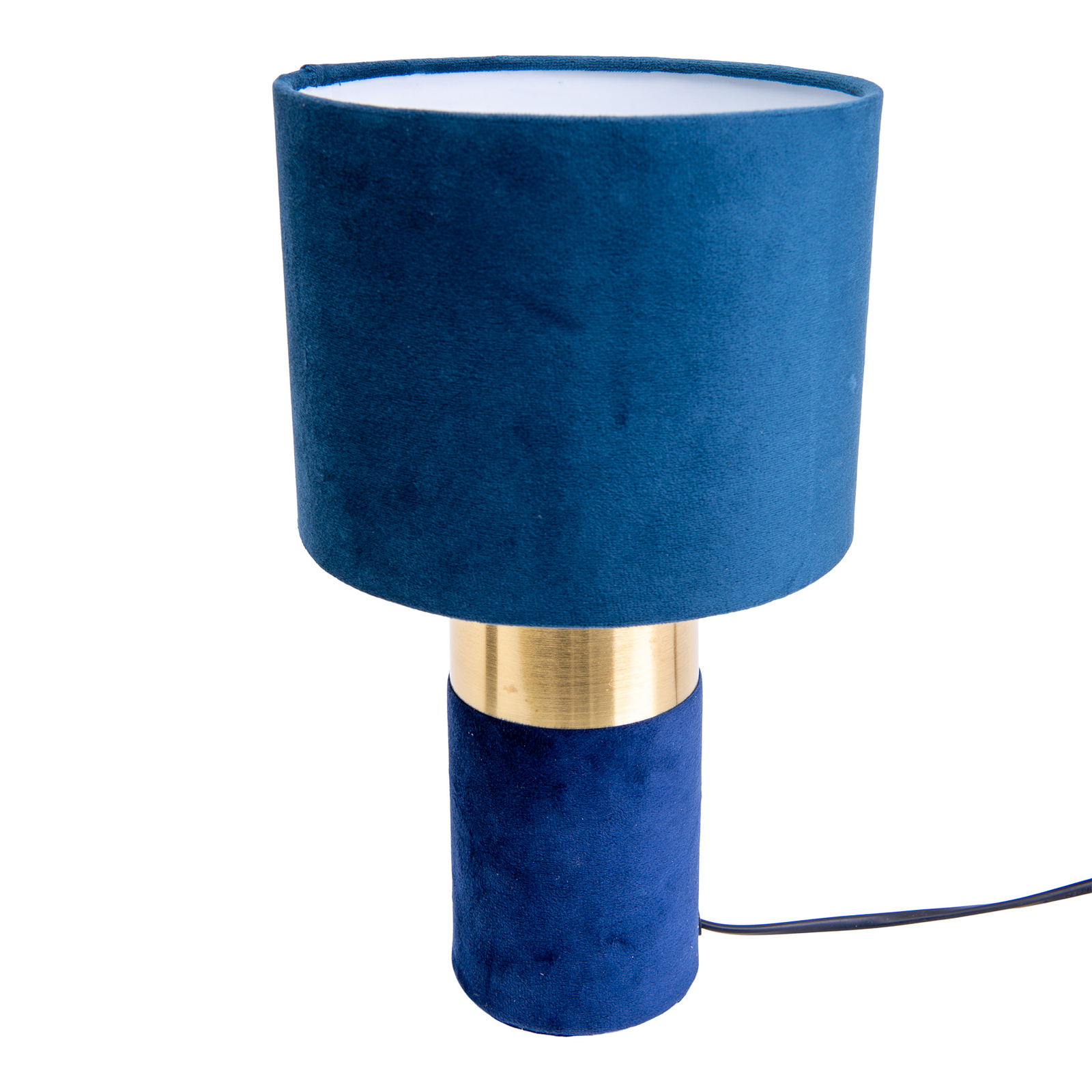 Bordslampa 3189512, blå textilskärm