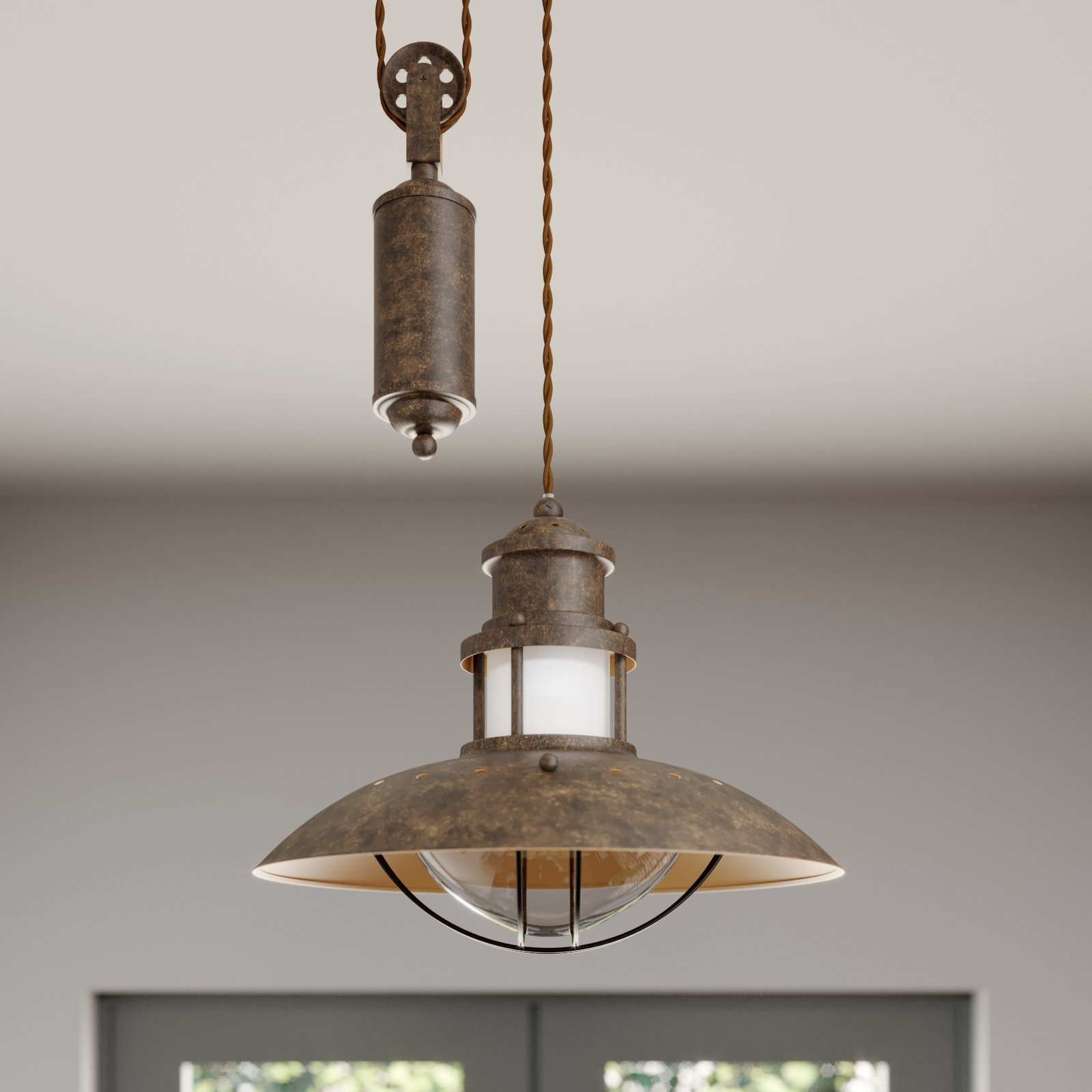Louisanne Adjustable Pendel Brown - Lindby