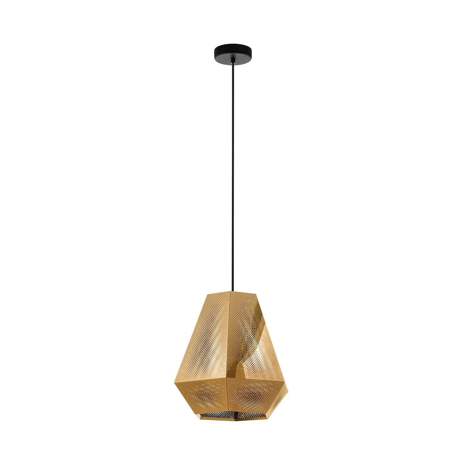 Chiavica pendant light, brass, 1-bulb