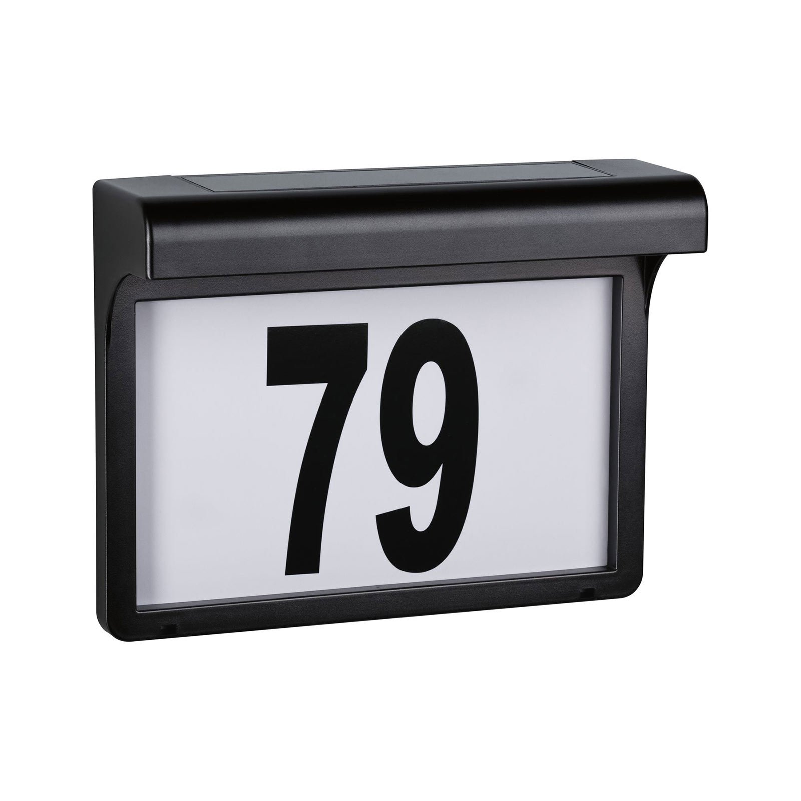 Dayton II Solar LED En el exterior Aplique de Pared w/Numbers IP44 Black - Paulm