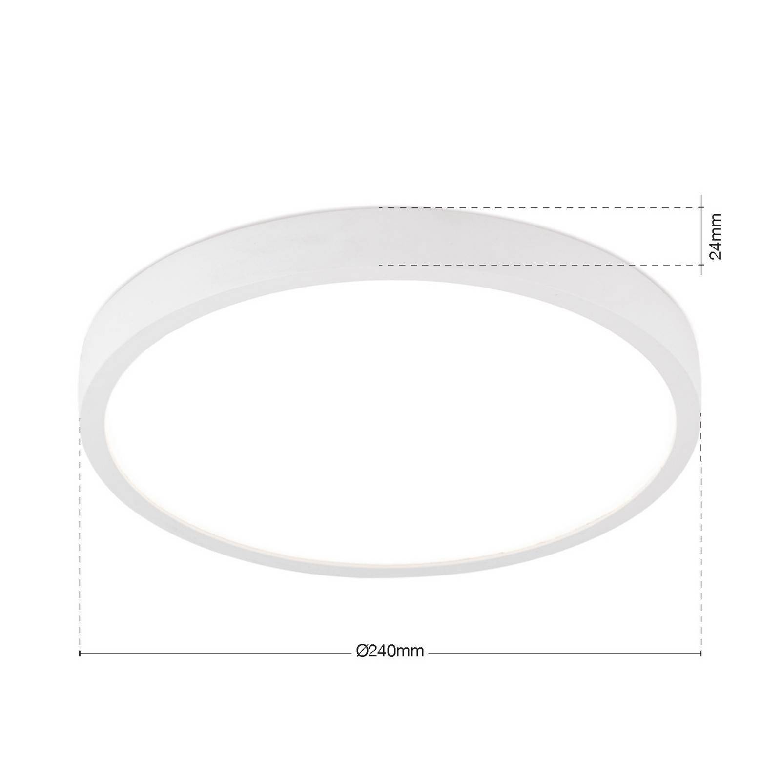 LED-Deckenlampe Disc, weiß Ø 24 cm, CCT, Metall/Kunststoff günstig online kaufen