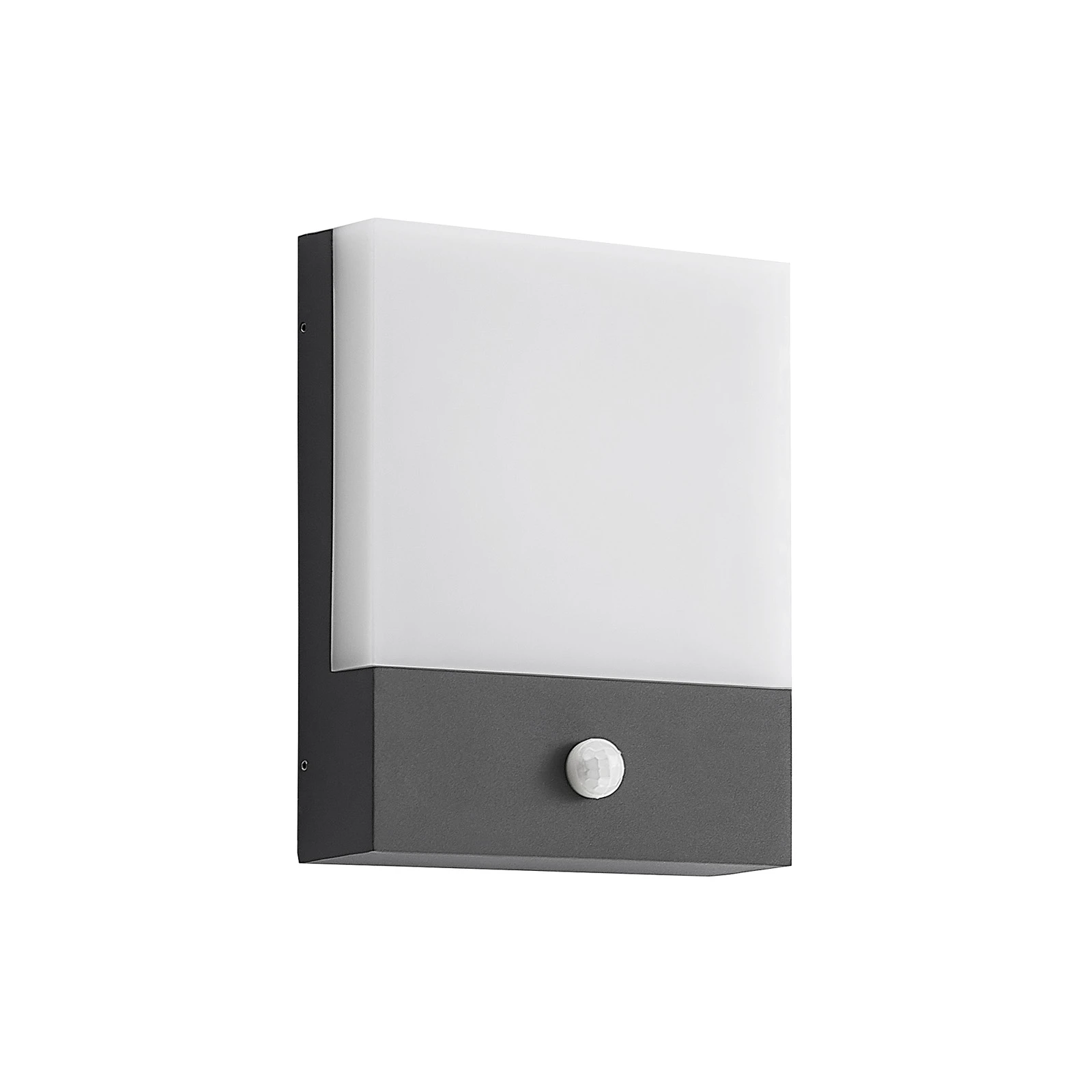 Lindby LED-Wandleuchte Vanira, anthrazit, Alu, Sensor, IP54