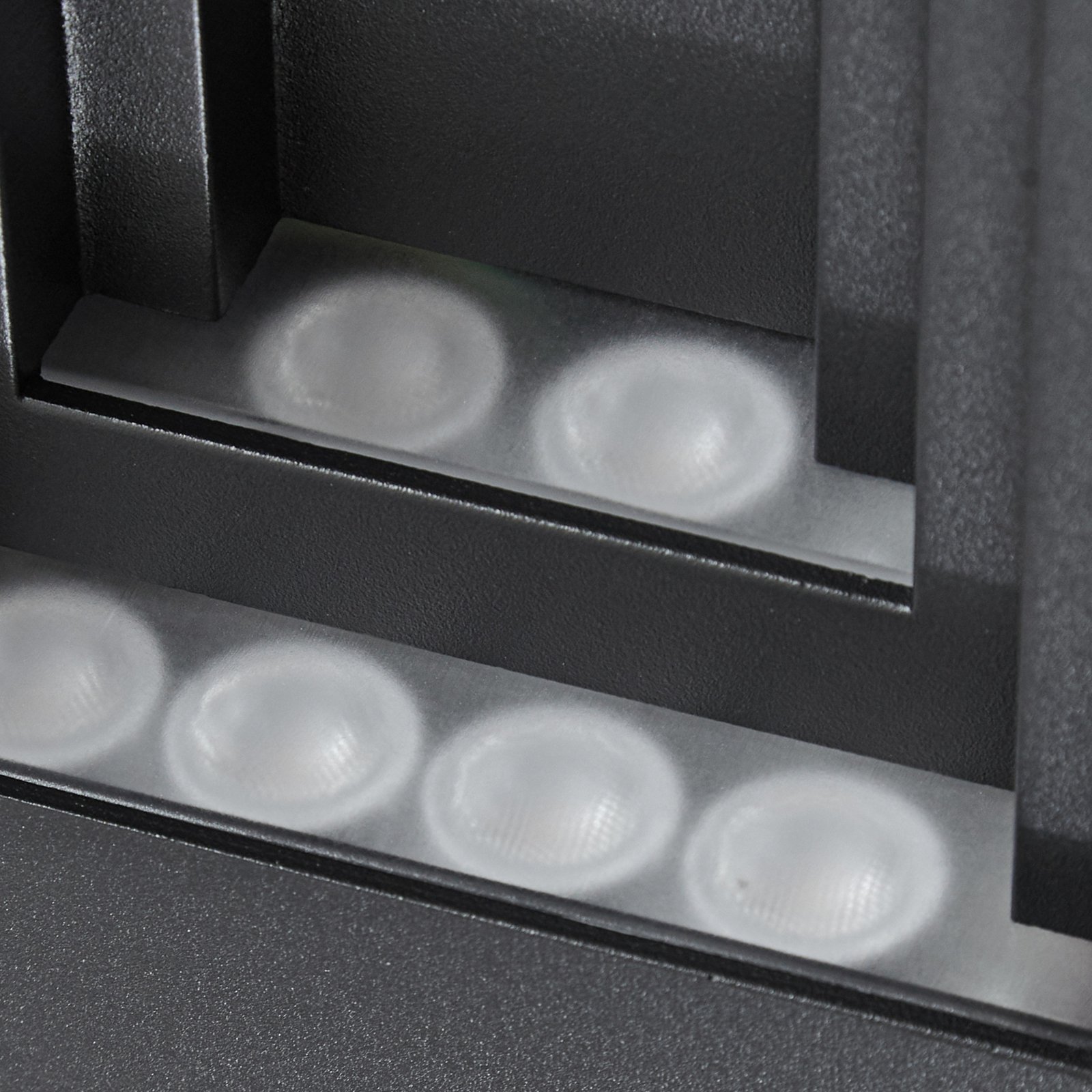 Lindby LED εξωτερικός φωτισμός τοίχου Aurali, 1 φως, μαύρο, IP65