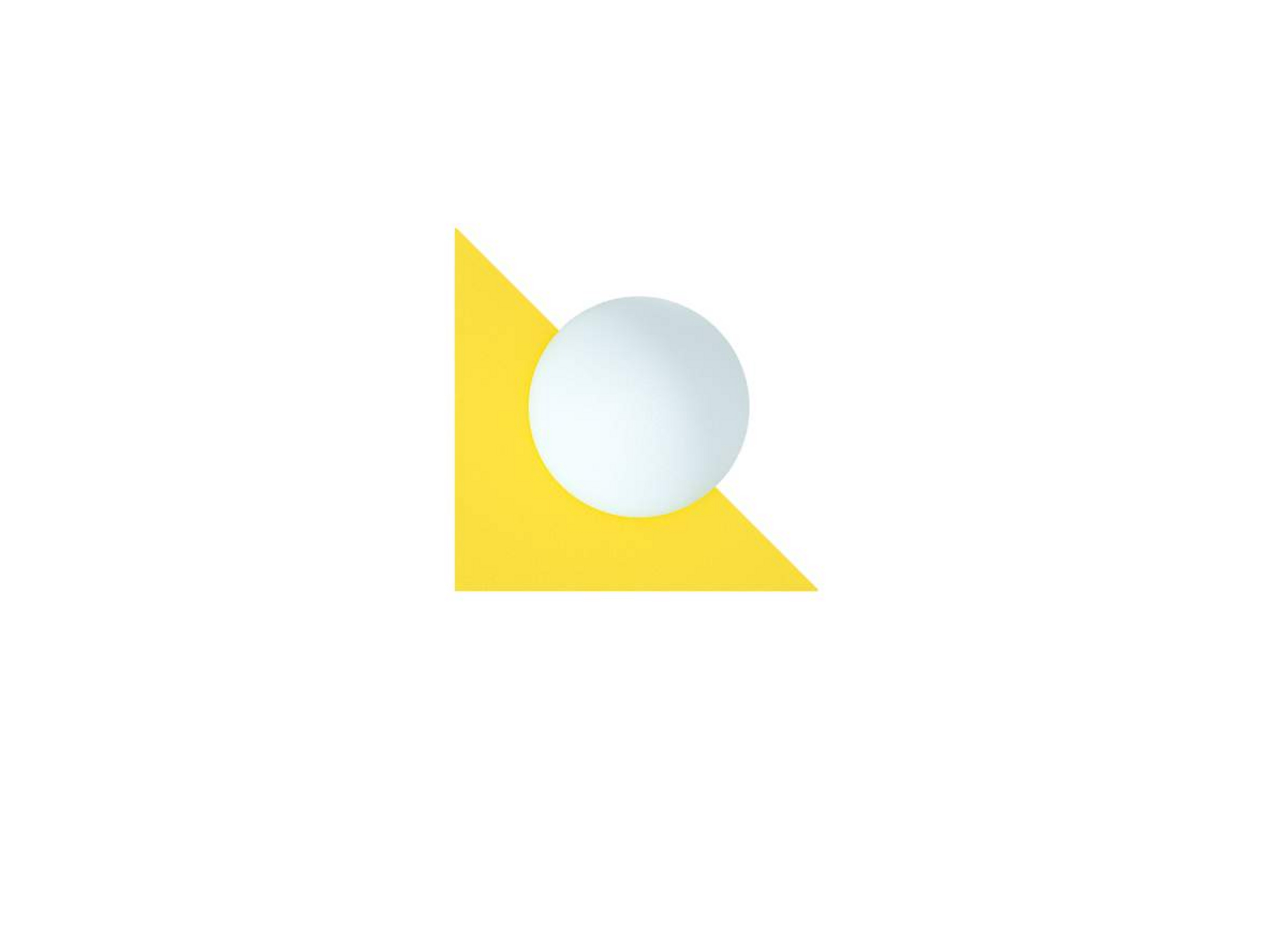 Candy Little Triangle Wall Light, Yellow - Swedish Ninja