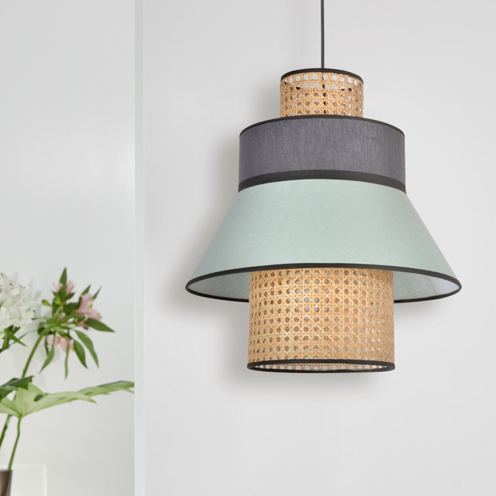 Singapour XML Hängelampe mandel/anthrazit - MARKET SET