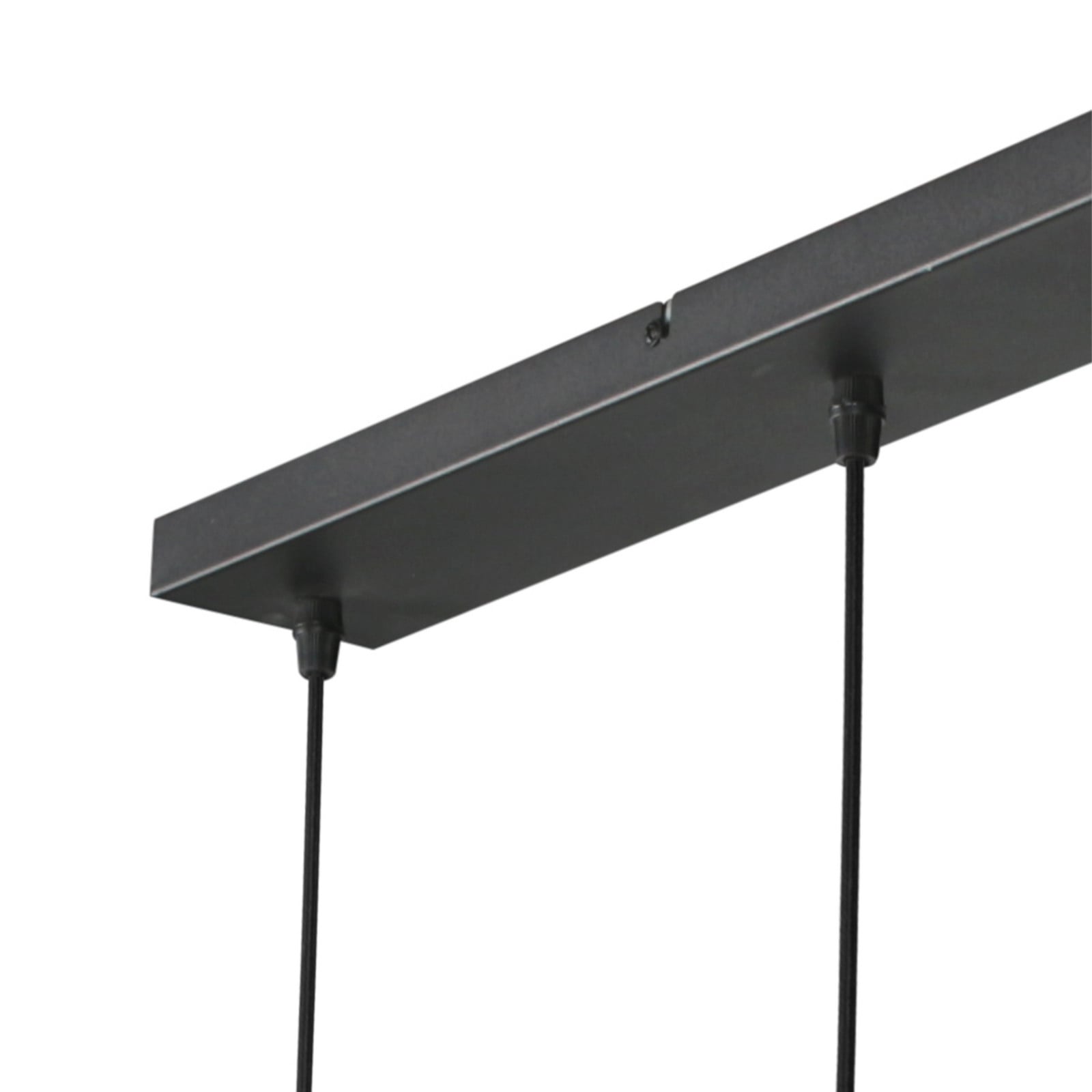 Steinhauer Lampă suspendată NoxLight 5 becuri lungă neagră împletitură de bambus - Camera de zi / sufragerie - negru natural - Metal