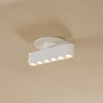 Lindby LED-inbyggnadslampa Eldrin, vit, ljuspunkter, 13,1 cm