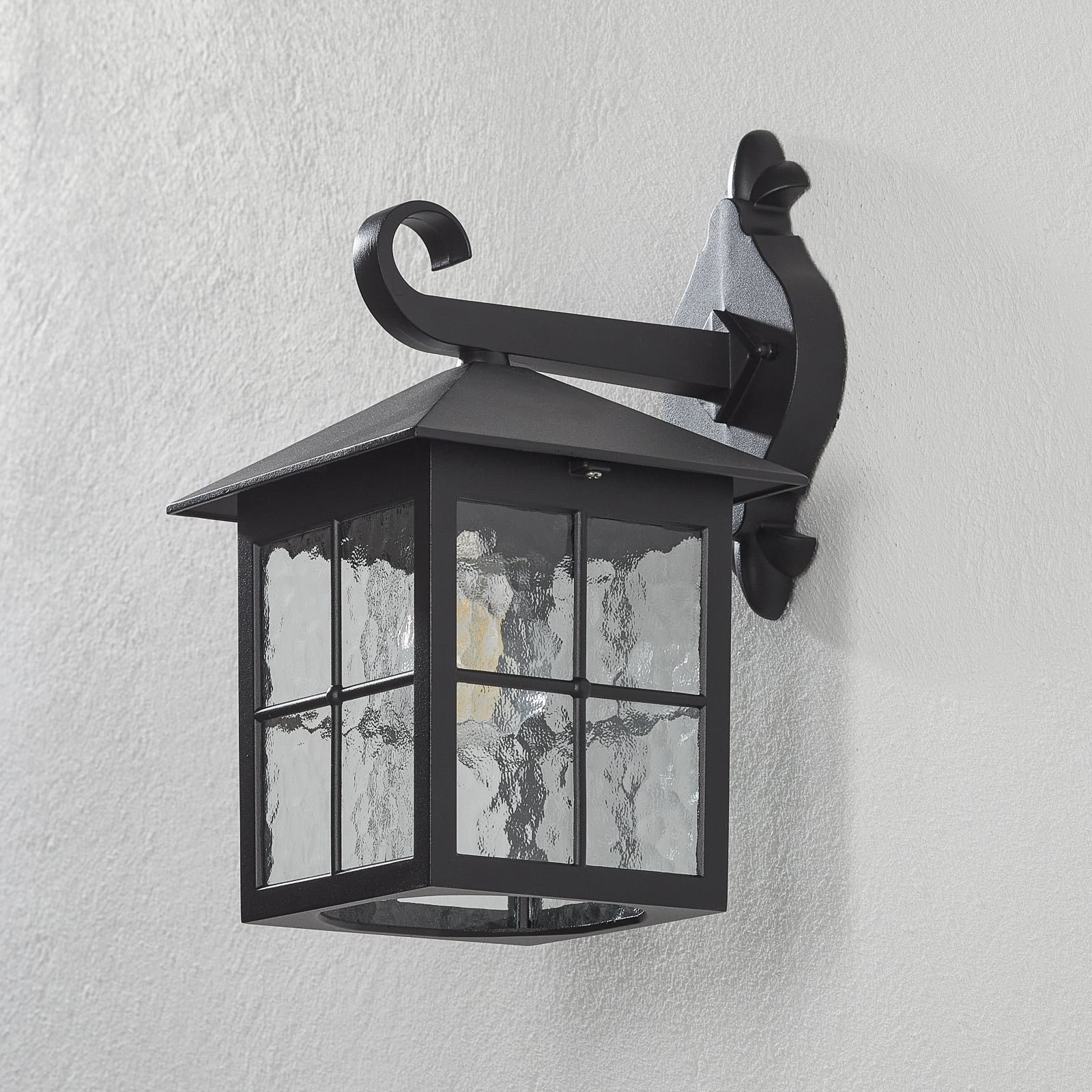 Applique d'extérieur Winchester BL18, noir/transparent, IP43 - Elstead