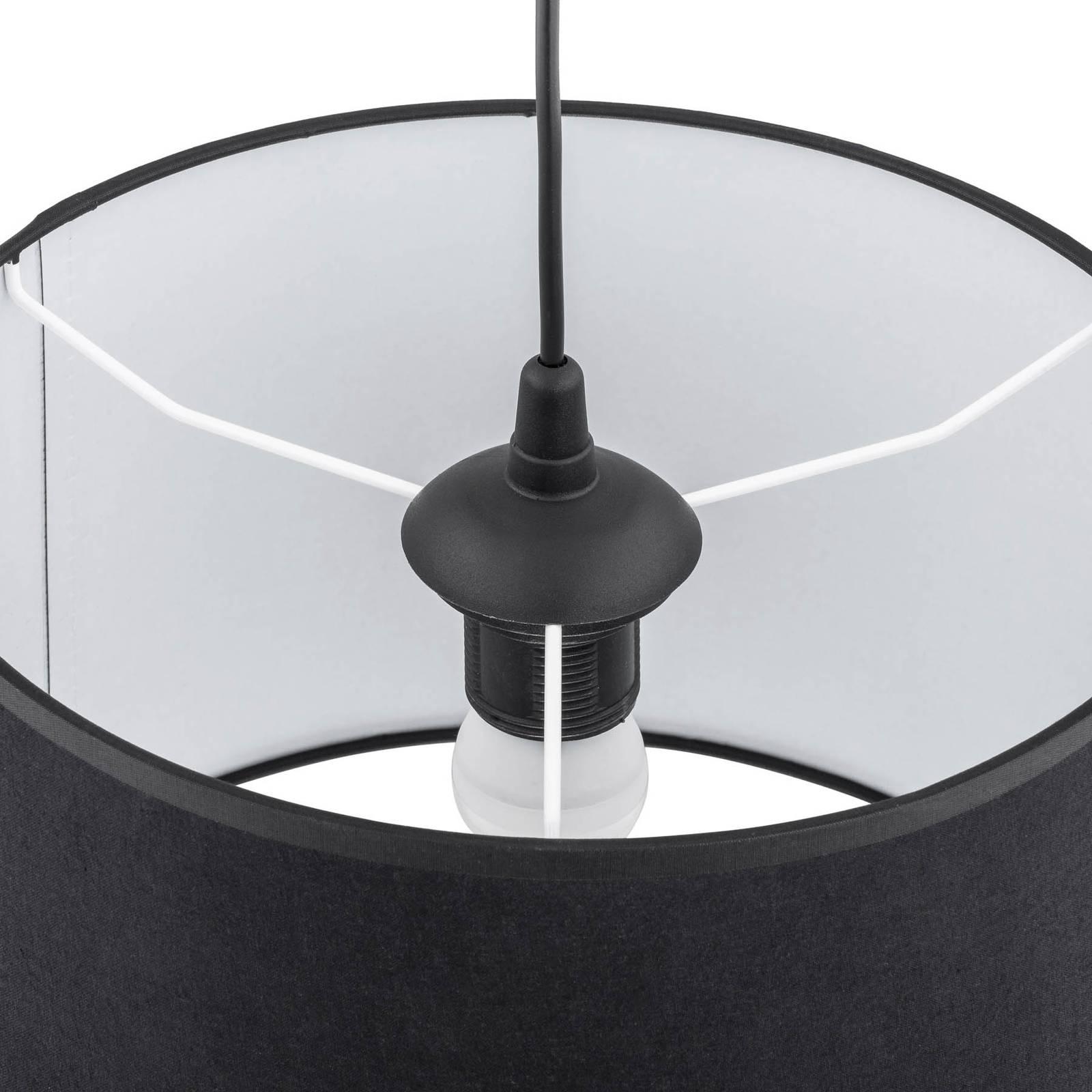Lampa wisząca Rondo, czarna, Ø 30 cm