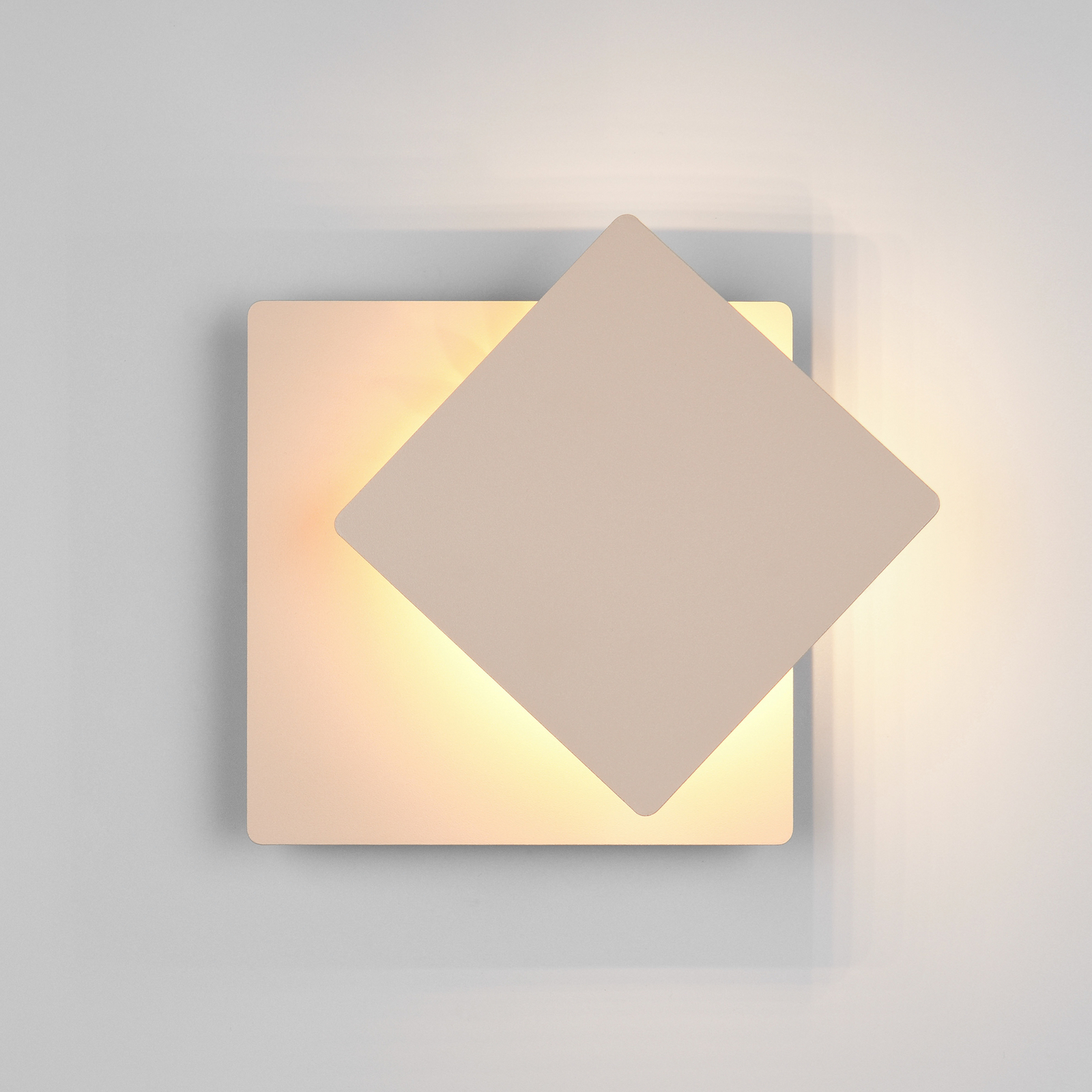 Applique murale LED Mio, couleur beige, largeur 18 cm, métal