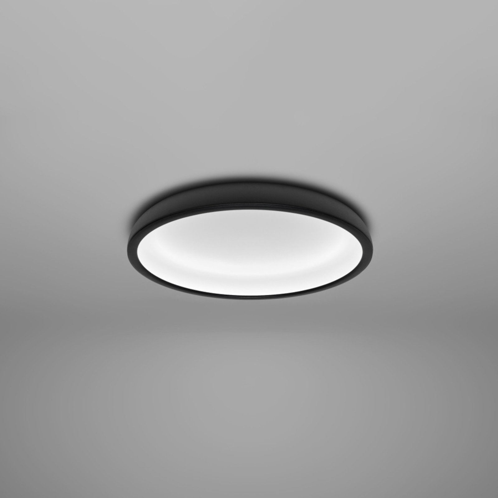 Stilnovo Reflexio LED-Deckenleuchte, Ø65cm schwarz