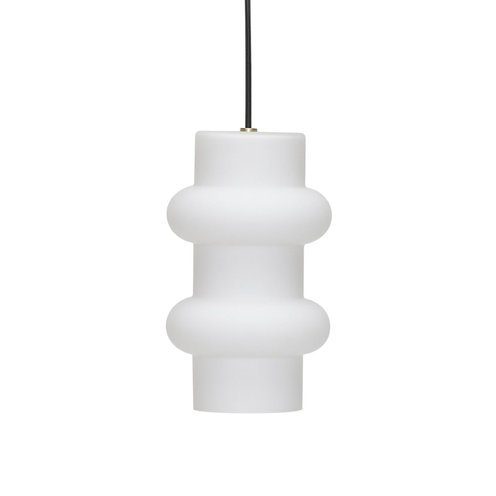 Pilule Double hanging light, matt white, Ø 15 cm, glass