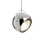 Fabbian Beluga staal chroom-hanglamp, Ø 14 cm