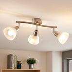 Lindby Paulina ceiling lamp, 3-bulb, long