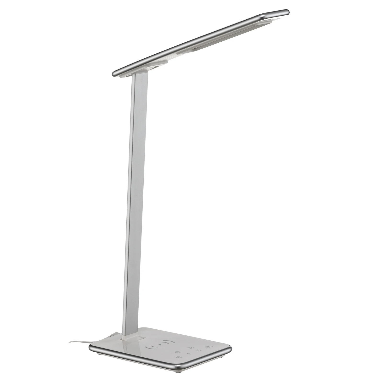 Lampe de bureau LED Orbit avec induction argentée