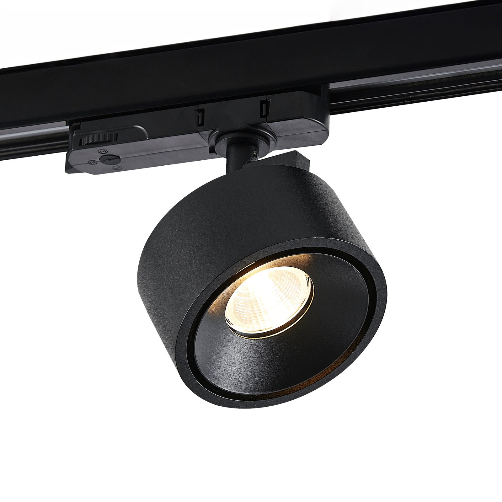 Molto Luce LED 3-faset skinnespotlight Magis, svart, 827