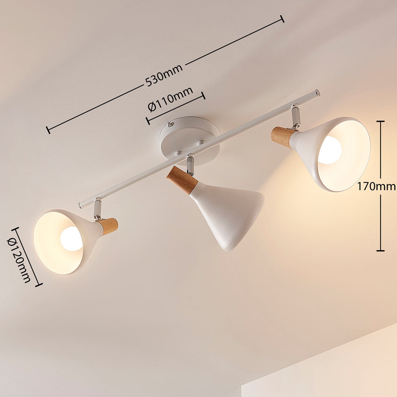 Arina 3 Deckenleuchte White - Lindby