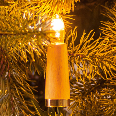 Lichterkette Riffelkerzen 20-flammig