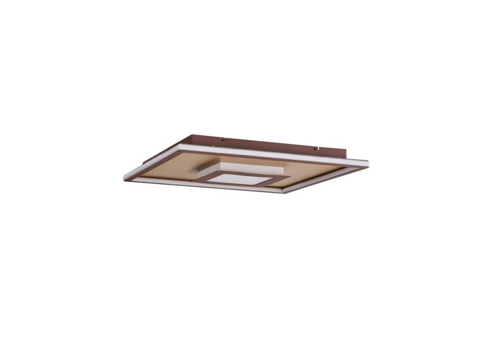 Pekela Square LED Plafonieră L60 Rust/Matt Gold - Lindby