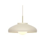 Lampă suspendată Latif, culoare bej, Ø 40 cm, alamă